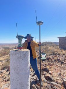 Female surveyor in the field, South Africa